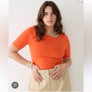 J. Crew FormKnit elbow-sleeve T-shirt